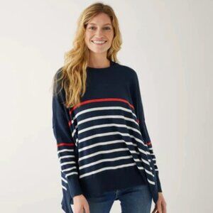 MerSea Tide Navy/Scarlet Stripes Amour Sweater - One Size